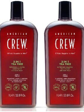 2pc American Crew 3 in 1 Tea Tree Shampoo & Conditioner and Body Wash 33.8Fl.oz